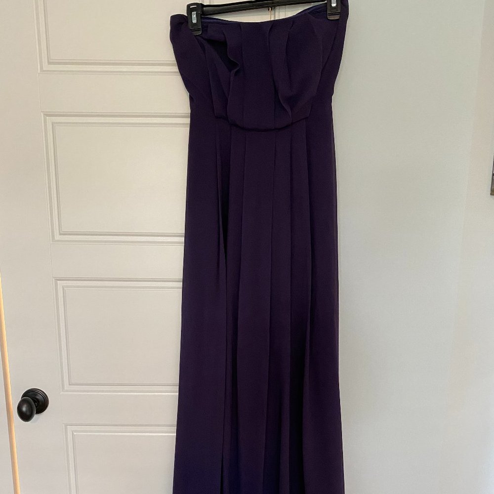 Purple Strapless Maxi Dress